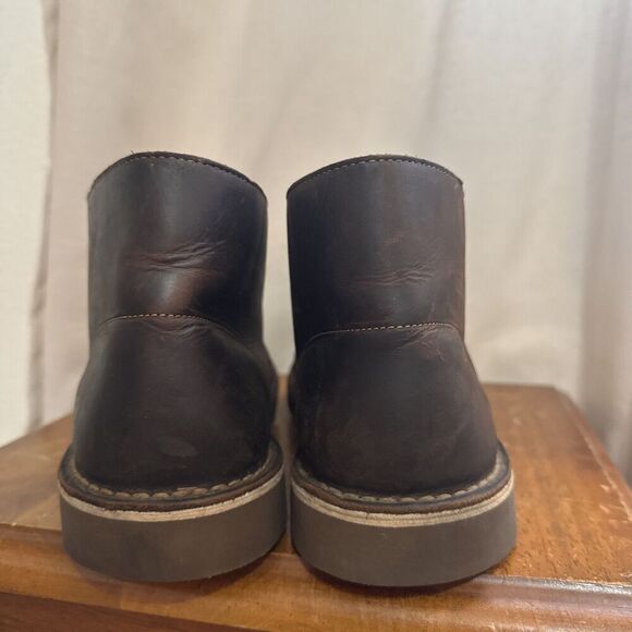 UNWORN Clarks Chukka Boots Mens 9.5 Brown Tussock Lace Up Casual Comfort Leather - Picture 5 of 14
